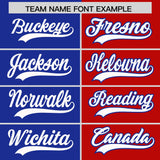 Custom Royal Red Split Fashion Coconut Tree Design Authentic Baseball Jersey