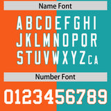 Custom Orange Aqua Split Fashion Coconut Tree Design Authentic Baseball Jersey