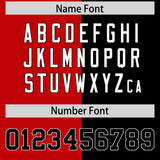 Custom Red Black Split Fashion Coconut Tree Design Authentic Baseball Jersey