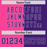 Custom Pink Purple Split Fashion Coconut Tree Design Authentic Baseball Jersey