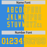 Custom Powder Blue Yellow Split Fashion Coconut Tree Design Authentic Baseball Jersey