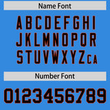 Custom Powder Blue Orange Split Fashion Coconut Tree Design Authentic Baseball Jersey