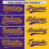 Custom Purple Yellow Split Fashion Coconut Tree Design Authentic Baseball Jersey