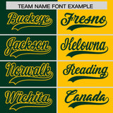 Custom Green Yellow Split Fashion Coconut Tree Design Authentic Baseball Jersey