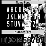 Custom Black White Split Fashion Coconut Tree Design Authentic Baseball Jersey