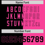 Custom Black Pink Split Fashion Coconut Tree Design Authentic Baseball Jersey