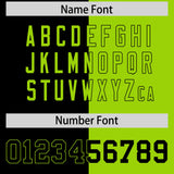 Custom Black Neon Green Split Fashion Coconut Tree Design Authentic Baseball Jersey