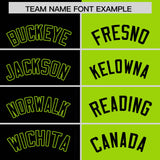 Custom Black Neon Green Split Fashion Coconut Tree Design Authentic Baseball Jersey