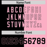 Custom Black Light Pink Split Fashion Coconut Tree Design Authentic Baseball Jersey