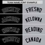 Custom Black Gray Split Fashion Coconut Tree Design Authentic Baseball Jersey