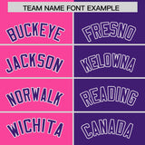 Custom Pink Purple Split Fashion Coconut Tree Design Authentic Baseball Jersey