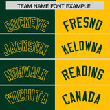 Custom Green Yellow Split Fashion Coconut Tree Design Authentic Baseball Jersey