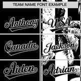 Custom Black White Split Fashion Coconut Tree Design Authentic Baseball Jersey