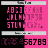 Custom Black Pink Split Fashion Coconut Tree Design Authentic Baseball Jersey