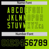 Custom Black Neon Green Split Fashion Coconut Tree Design Authentic Baseball Jersey