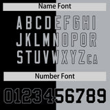 Custom Black Gray Split Fashion Coconut Tree Design Authentic Baseball Jersey