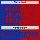 Custom Royal Red Split Fashion Coconut Tree Design Authentic Baseball Jersey