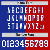 Custom Royal Red Split Fashion Coconut Tree Design Authentic Baseball Jersey