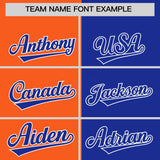 Custom Orange Royal Split Fashion Coconut Tree Design Authentic Baseball Jersey