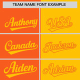 Custom Orange Yellow Split Fashion Coconut Tree Design Authentic Baseball Jersey