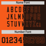 Custom Orange Brown Split Fashion Coconut Tree Design Authentic Baseball Jersey