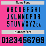 Custom Pink Powder Blue Split Fashion Coconut Tree Design Authentic Baseball Jersey