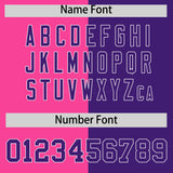 Custom Pink Purple Split Fashion Coconut Tree Design Authentic Baseball Jersey