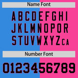 Custom Powder Blue Pink Split Fashion Coconut Tree Design Authentic Baseball Jersey