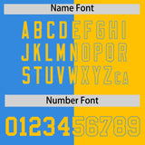 Custom Powder Blue Yellow Split Fashion Coconut Tree Design Authentic Baseball Jersey