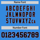 Custom Powder Blue Orange Split Fashion Coconut Tree Design Authentic Baseball Jersey