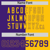 Custom Purple Yellow Split Fashion Coconut Tree Design Authentic Baseball Jersey