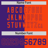 Custom Purple Orange Split Fashion Coconut Tree Design Authentic Baseball Jersey