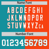 Custom Aqua Orange Split Fashion Coconut Tree Design Authentic Baseball Jersey