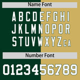 Custom Green Khaki Split Fashion Coconut Tree Design Authentic Baseball Jersey