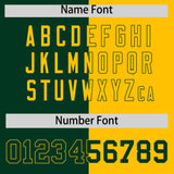 Custom Green Yellow Split Fashion Coconut Tree Design Authentic Baseball Jersey