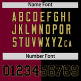 Custom Crimson Black Split Fashion Coconut Tree Design Authentic Baseball Jersey