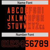 Custom Black Orange Split Fashion Coconut Tree Design Authentic Baseball Jersey