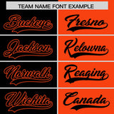 Custom Black Orange Split Fashion Coconut Tree Design Authentic Baseball Jersey