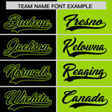 Custom Black Neon Green Split Fashion Coconut Tree Design Authentic Baseball Jersey