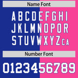 Custom Royal Pink Split Fashion Coconut Tree Design Authentic Baseball Jersey