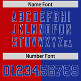 Custom Red Royal Split Fashion Coconut Tree Design Authentic Baseball Jersey