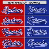 Custom Red Royal Split Fashion Coconut Tree Design Authentic Baseball Jersey