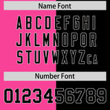 Custom Pink Black Split Fashion Coconut Tree Design Authentic Baseball Jersey