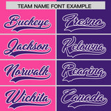 Custom Pink Purple Split Fashion Coconut Tree Design Authentic Baseball Jersey