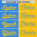 Custom Powder Blue Yellow Split Fashion Coconut Tree Design Authentic Baseball Jersey