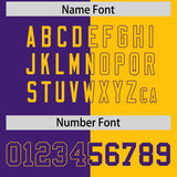 Custom Purple Yellow Split Fashion Coconut Tree Design Authentic Baseball Jersey