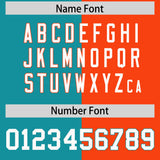 Custom Aqua Orange Split Fashion Coconut Tree Design Authentic Baseball Jersey