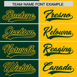 Custom Green Yellow Split Fashion Coconut Tree Design Authentic Baseball Jersey