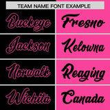 Custom Black Pink Split Fashion Coconut Tree Design Authentic Baseball Jersey