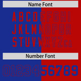 Custom Royal Red Split Fashion Coconut Tree Design Authentic Baseball Jersey